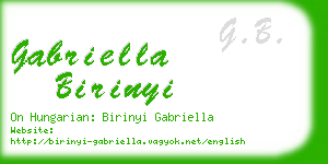 gabriella birinyi business card